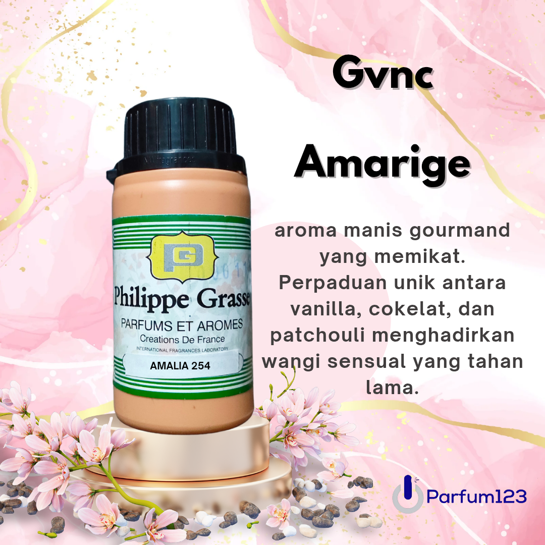 Bibit parfum Givnc Amarige – amalia 100gr segel Parfum Elegan dengan Aroma Bunga yang Lembut & Mewah